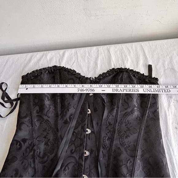 Damask & Satin Ribbon Laced Corset - Picture 11 of 14